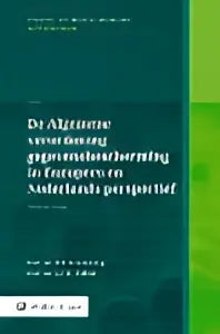 Groene en witte promotieflyer voor de algemene verordening gegevensbescherming in Europees en Nederlands perspectief
