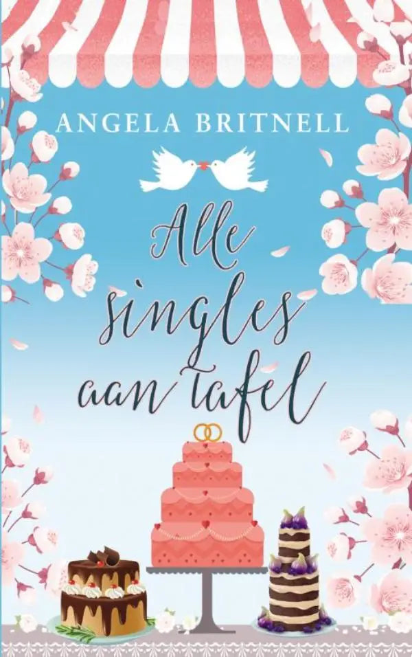 Pink meerlaagse bruidstaart alle singles aan tafel met gouden toppers en hartdecoraties