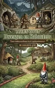 Whimsisch fantasielandschap met stenen bogen en kabouters in de complete gids alles over dwergen en kabouters