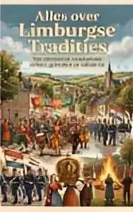 Afbeelding van een historische illustratiecollectie uit alles over limburgse tradities met soldaten en architectuur