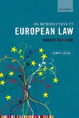 Tealblauwe hardcover An introduction to European law met sterren op bomen
