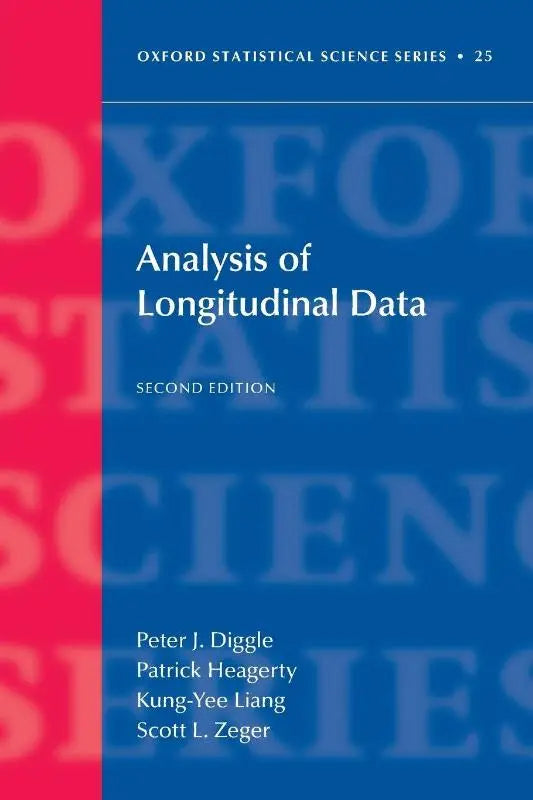 Blauw en rood gebonden boek analysis of longitudinal data tweede editie over modellen voor longitudinale data uit de oxford statistical science serie