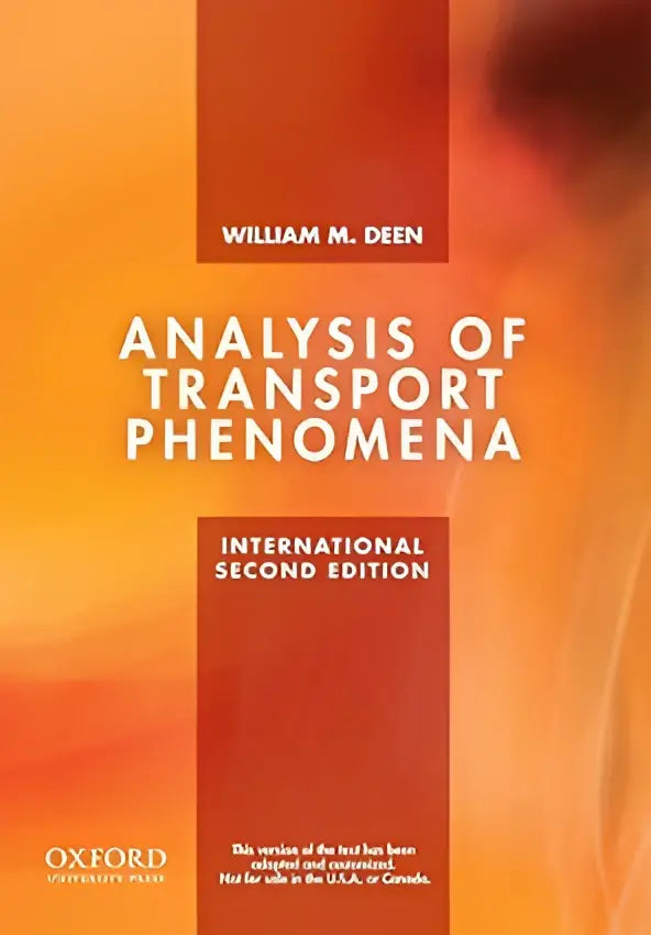 Oxford University Press textbook titled analysis of transport phenomena by William M focusing on mass transfer concepts