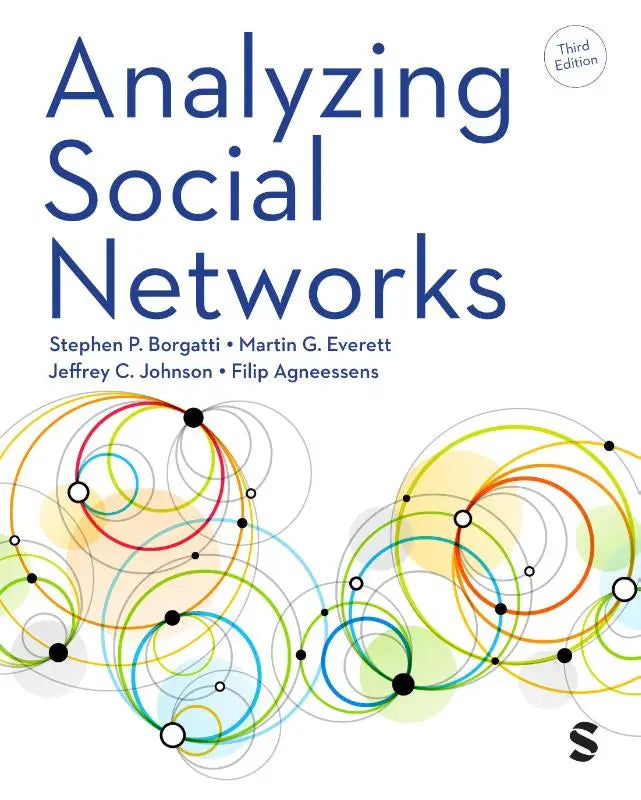 Derde editie boekomslag van analyzing social networks door stephen p als gids voor het doen van social network analysis