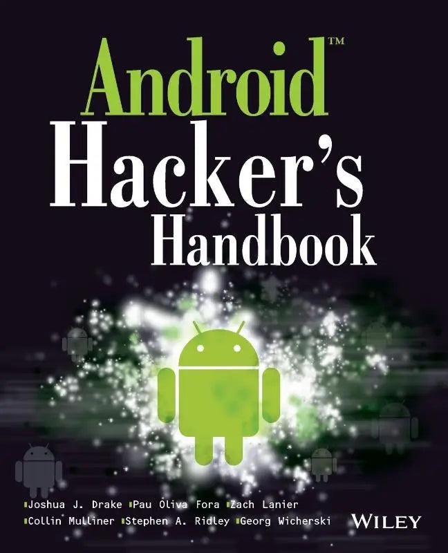 Groene android robot logo op donkere achtergrond voor android hackers handbook over android security voor beveiligingsonderzoekers