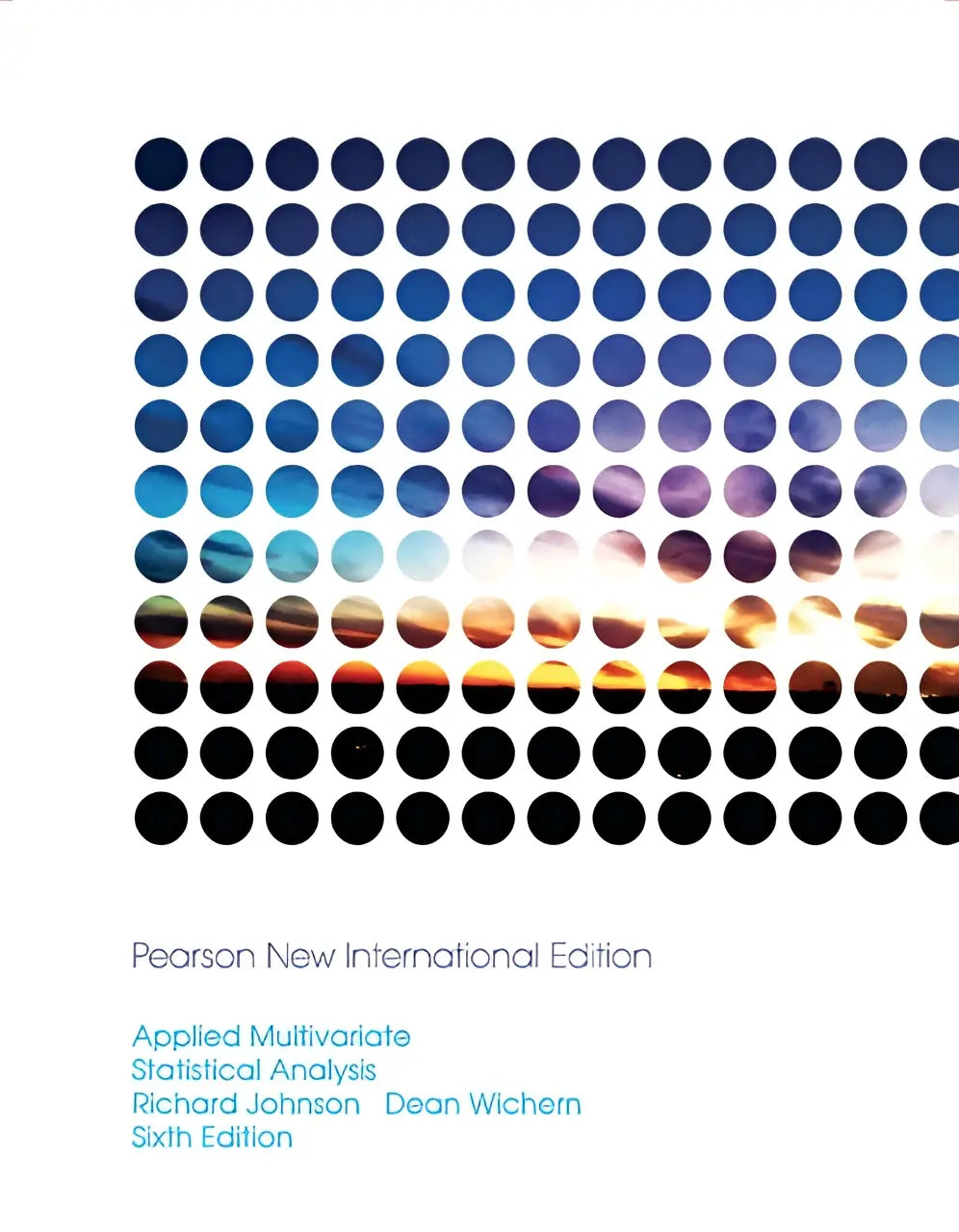 De kaft van de pearson new international edition van applied multivariate statistical analysis door richard johnson en dean wichern
