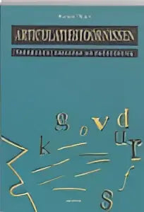 De voorkant van articulatiestoornissen met een groen-blauw abstract ontwerp en gestileerde letters van acco uitgeverij