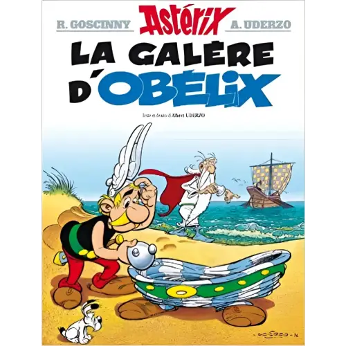 Asterix stripboek cover met Astérix en Obélix voor Astérix tome 30 La galère d Obélix