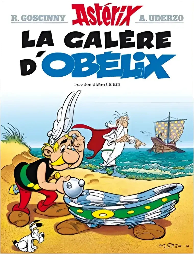 Asterix stripboek cover met Astérix en Obélix voor Astérix tome 30 La galère d Obélix