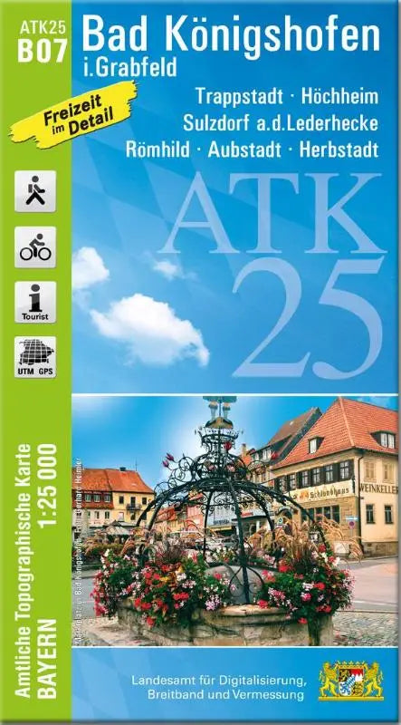 ATK25-B07 Bad Königshofen i.Grabfeld (Amtliche Topographische Karte 1:25000) - Trappstadt, Höchheim, Sulzdorf a.d.Lederhecke, Römhild, Aubstadt, Herbstadt