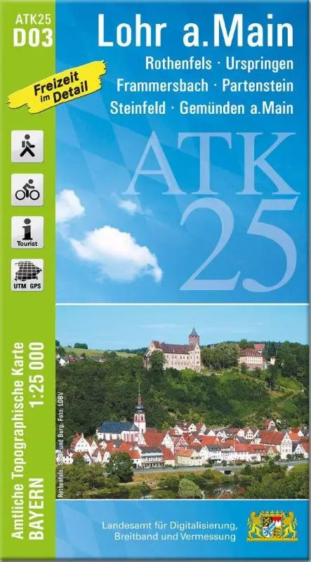 ATK25-D03 Lohr a.Main (Amtliche Topographische Karte 1:25000) - Rothenfels, Urspringen, Frammersbach, Partenstein, Steinfeld, Gemünden a.Main