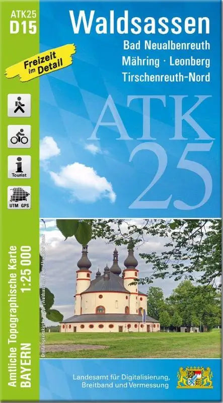 ATK25-D15 Waldsassen (Amtliche Topographische Karte 1:25000) - Bad Neualbenreuth, Mähring, Leonberg, Tirschenreuth-Nord