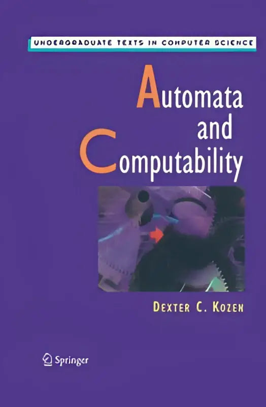 Paarse hardcover boek automata and computability van dexter c geschikt voor automata and computer science studies