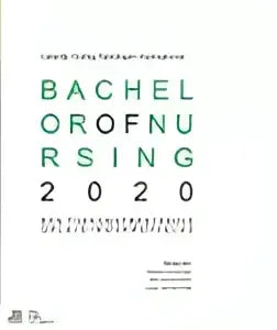 Minimalistisch typografisch ontwerp bachelor of nursing 2020 in vet lettertype voor bsl media product