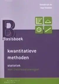 De groene en witte omslag van het basisboek kwantitatieve methoden met de titel wandlative methods in zwarte tekst