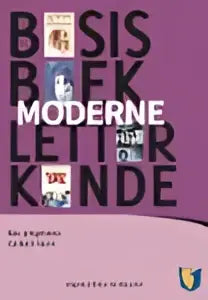 Vintage postzegels met zwarte tekst op een roze achtergrond in basisboek moderne letterkunde productdesign