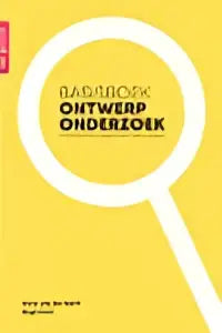 Minimalistische zwart-witte boekcover van basisboek ontwerponderzoek met titel basisboek ontwerp van hugo pont