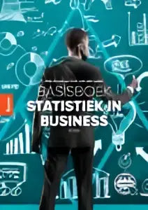 De donkerblauwe hardcover van het basisboek statistiek door Rob Erven uitgegeven door Koninklijke Boom Uitgevers