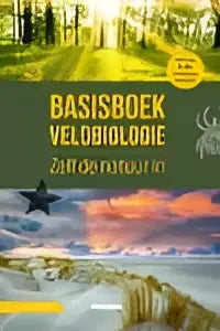 De basisboek veldbiologie van sander turnhout met een kleurrijke gradiënt achtergrond in groen oranje en paars