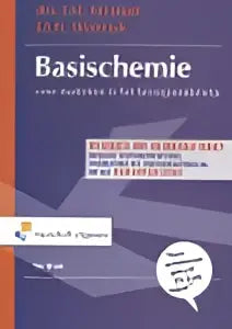 Het basischemie leerboek voor verzorgingsvakken bve-sector heeft een blauw-witte omslag en is geschikt voor lichamelijke opvoeding