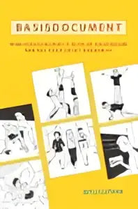 Gele basisdocument bewegingsonderwijs voor voortgezet onderwijs met zwarte tekst en illustraties van berend brouwer