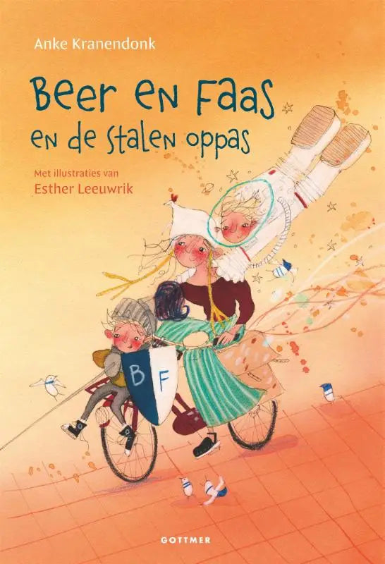 De cover van het kinderboek beer en faas en de stalen oppas van anke kranendonk geïllustreerd door esther leeuwrik
