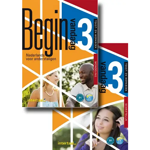 Dutch taal leerboeken voor NT2-methode en Spaans, inclusief werkboek en Intertaal