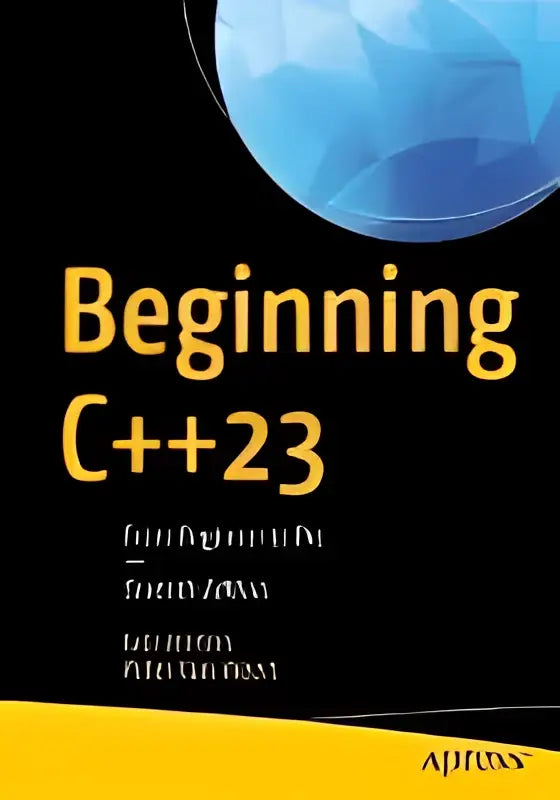 Beginning c++23 book with black cover and gold lettering published by addison-wesley for beginner to pro use