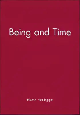 Rode boek getiteld Being and time van Heidegger zichtbaar op de voorkant van het product Being and time