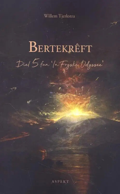 Dark book cover of bertekreft by willem tjerkstra with fiery orange and yellow light in literaire fictie algemeen