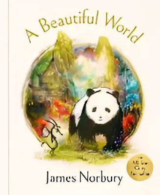 Prachtige kinderboekillustratie A Beautiful World door James Norbury met panda