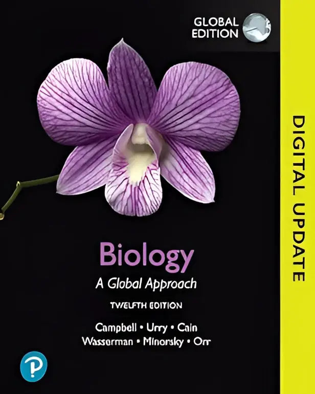 Biology a global approach digitale leeromgeving met paarse orchidee bloemen voor moderne biologie en life sciences