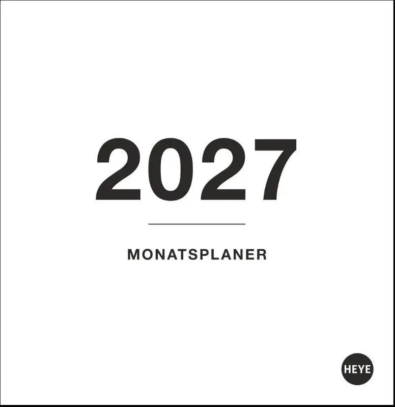 Black&White Monatsplaner zum Aufstellen 2027 - Neutraler Tisch-Kalender in schlichter Schwarzweiß-Optik für den perfekten Überblick. Praktische Organisationshilfe im Format 16 x 16,5 cm