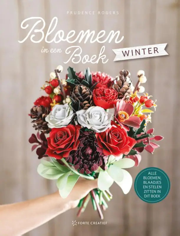 Bloemen in een boek winter - Alle bloemen, blaadjes en stelen zitten in dit boek