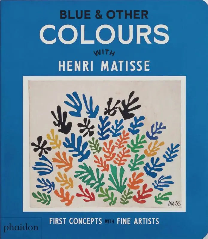 Boekcover blue and other colours met henri matisse met levendig gestileerd koraalrifontwerp in meerdere kleuren