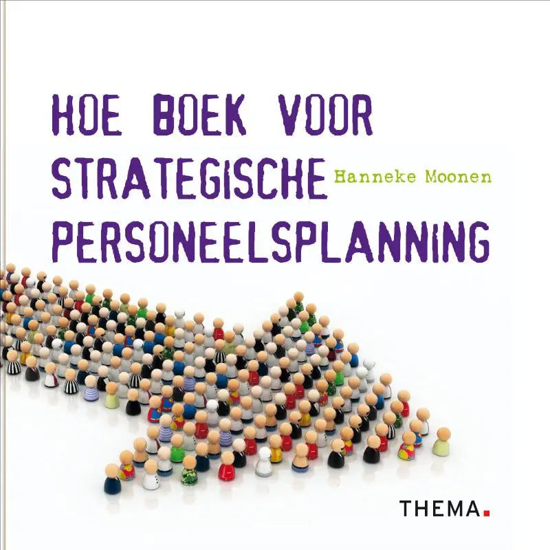 Het boekcover van hoe boek voor strategische personeelsplanning door hanneke moonen met paarse en groene tekst