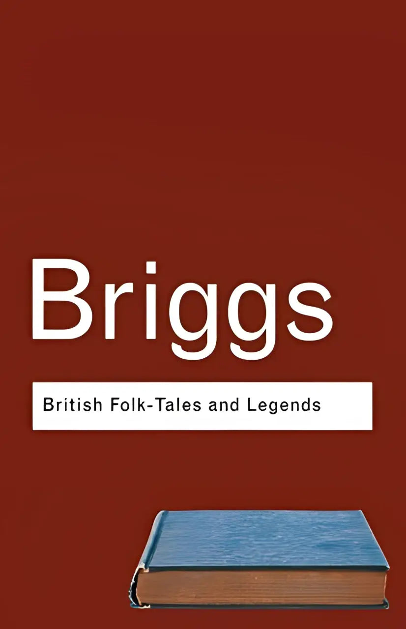 Blauw lederen boek met bruine rug en gouden letters british folk tales and legends een sampler met tales and legends