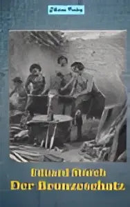 Zwartwitfoto van een groep mensen in formele kleding bij het boek der bronzeschatz voor jonge lezers