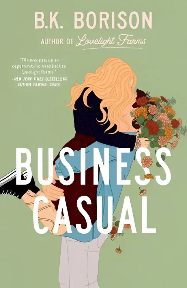 De zakelijke casual boekomslag van business casual door b.k. met thema opposites attract en nova porter