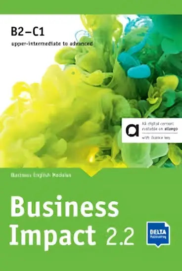 Business impact 2.2 b2–c1 hybrid edition engels leerboek met groene en gele abstracte omslag en digitale materialen
