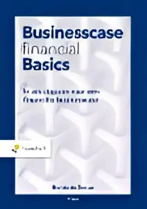 Businesscase financial basics leerboek met witte omslag en zwarte tekst voor financiële basiskennis
