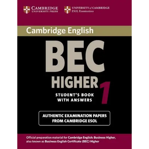Cambridge bec - higher 1 student’s book + answers - cambridge bec - higher 1 student’s book + answers - boek