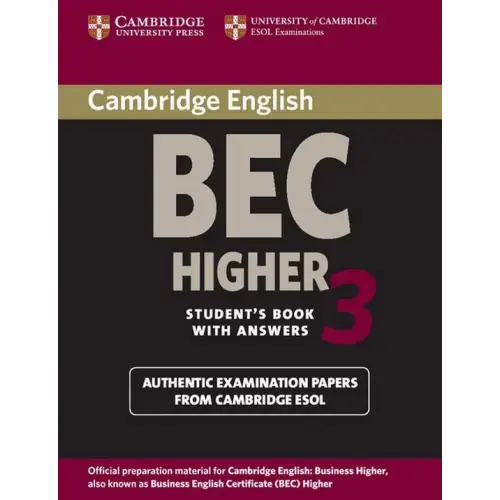 Cambridge bec higher 3 student’s book with answers - cambridge bec higher 3 student’s book with answers - boek