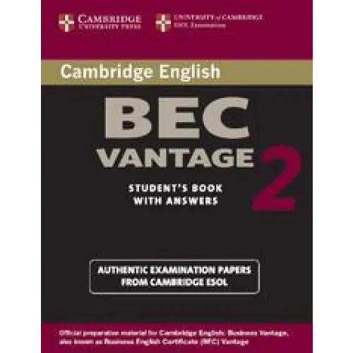 Cambridge bec vantage 2 student’s book + answers - cambridge bec vantage 2 student’s book + answers - boek
