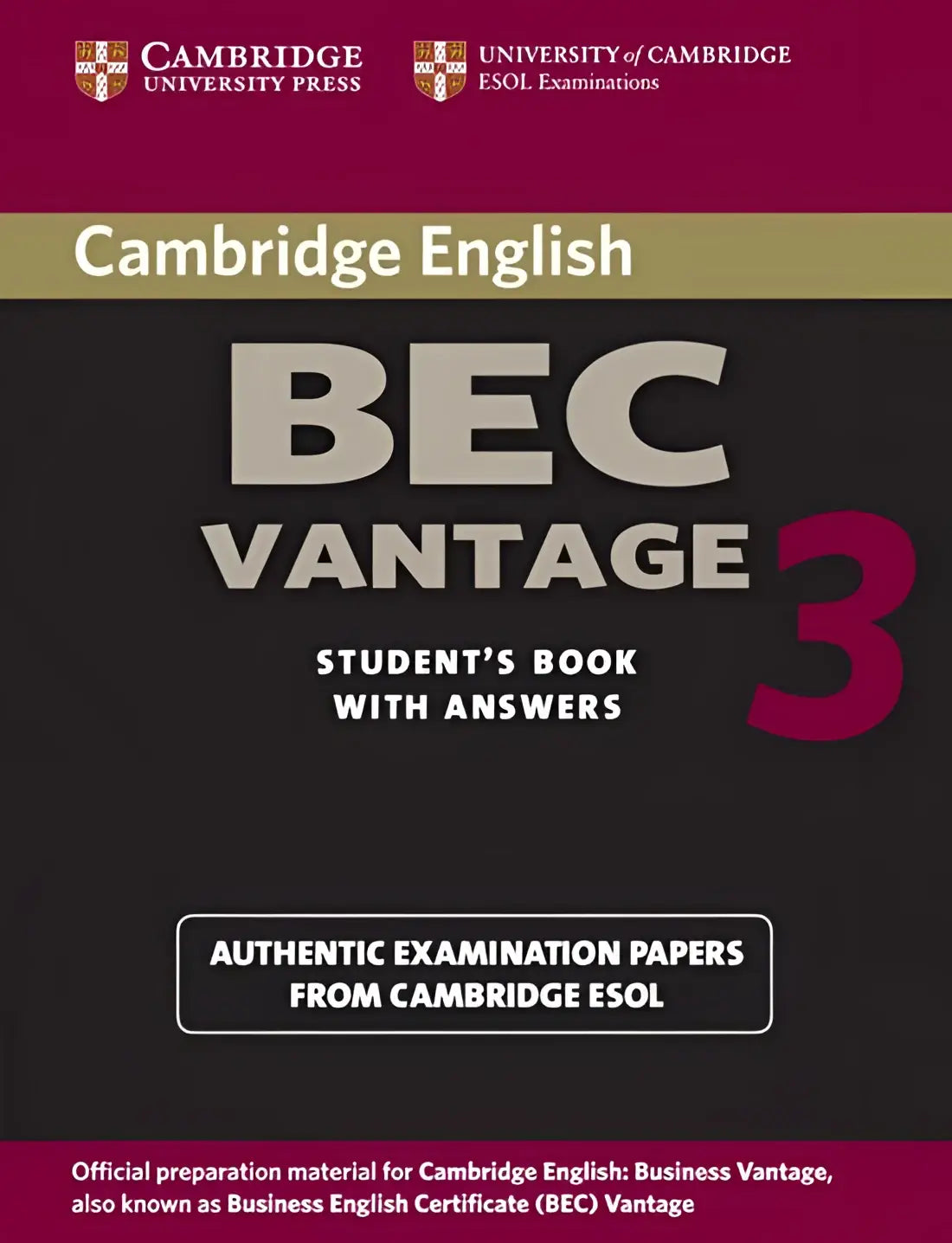 Cambridge bec vantage 3 student’s book + answers - cambridge bec vantage 3 student’s book + answers - boek