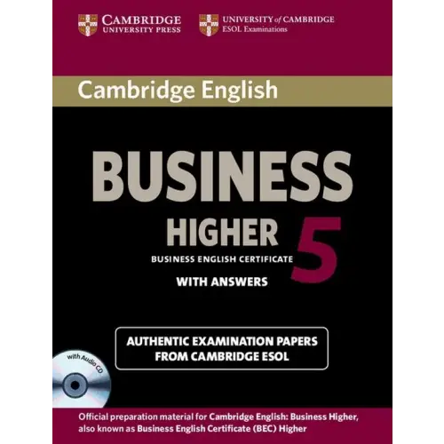 Cambridge english business 5 - higher self-study pack student’s book with answers + audio-cd - cambridge english