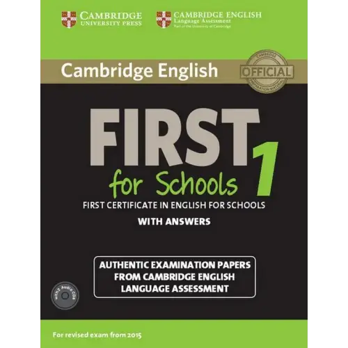 Cambridge english first for schools for revised exam from 2015 1 student’s book + answers + audio-cd’s - cambridge