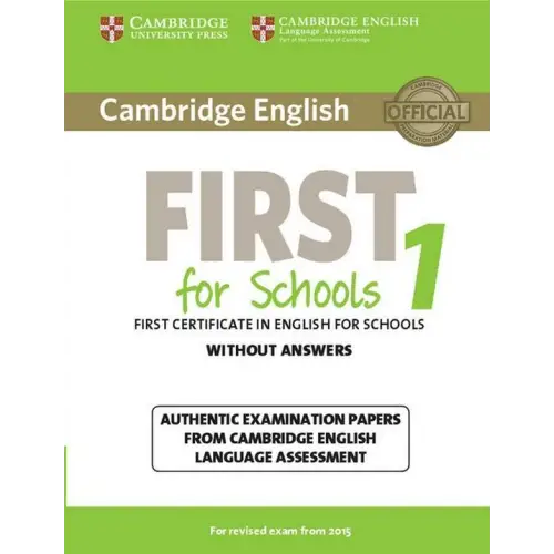 Cambridge english first for schools for revised exam from 2015 1 student’s book without answers - cambridge english