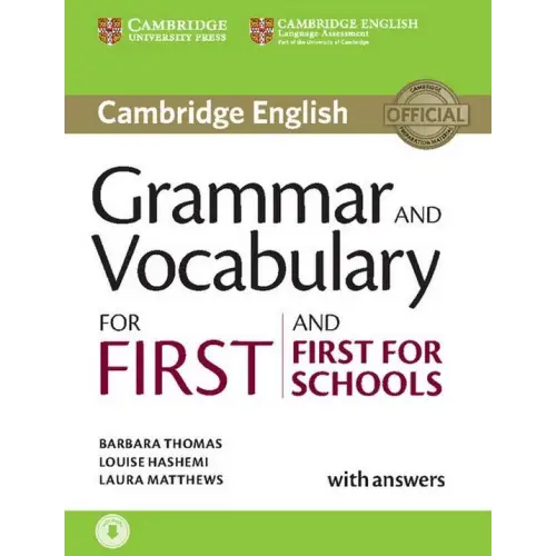 Cambridge english grammar and vocabulary for first and first for schools book + answers + downloadable audio file