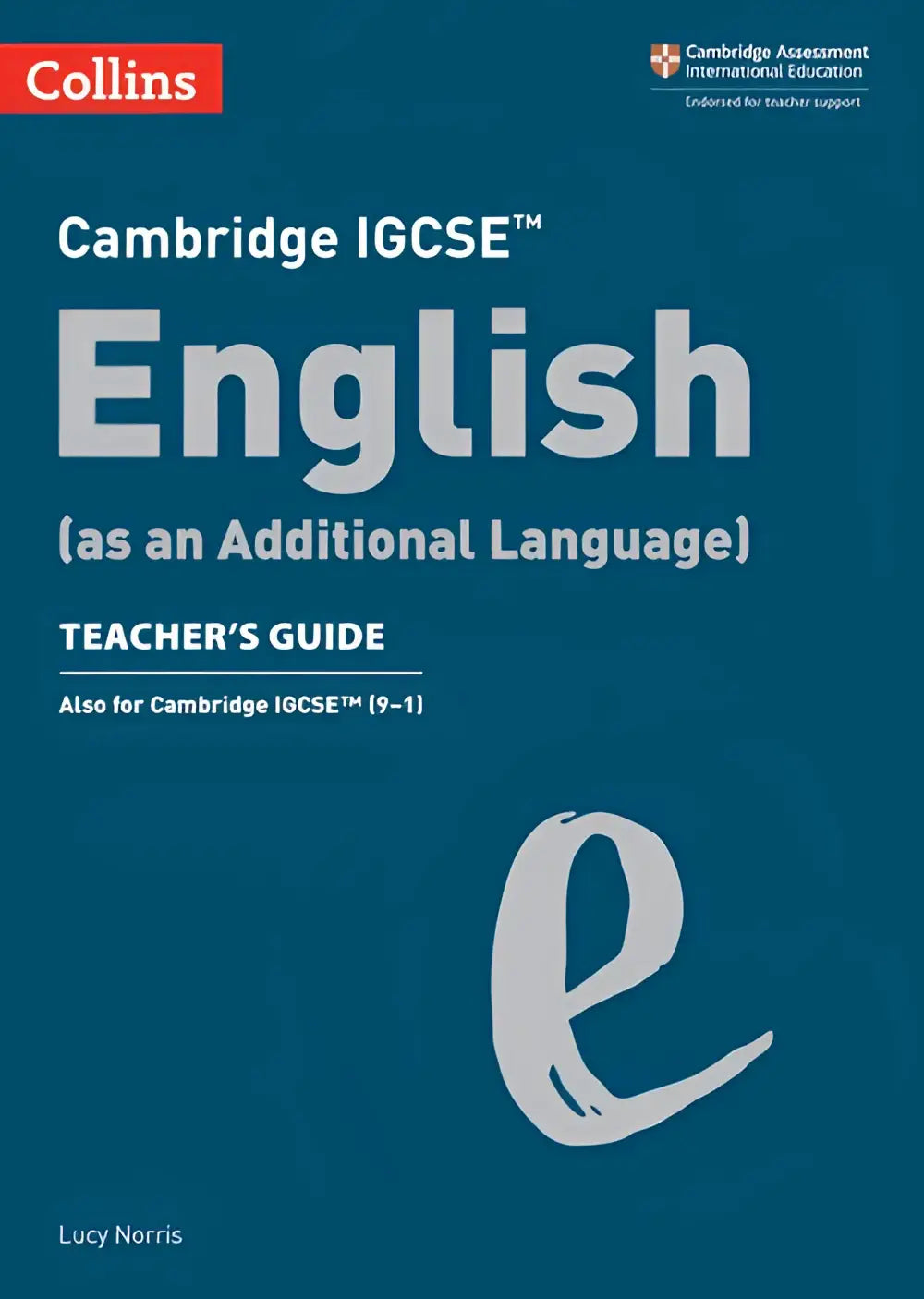 Collins Cambridge igcse english as an additional language teachers guide met diepgroene omslag en witte tekst